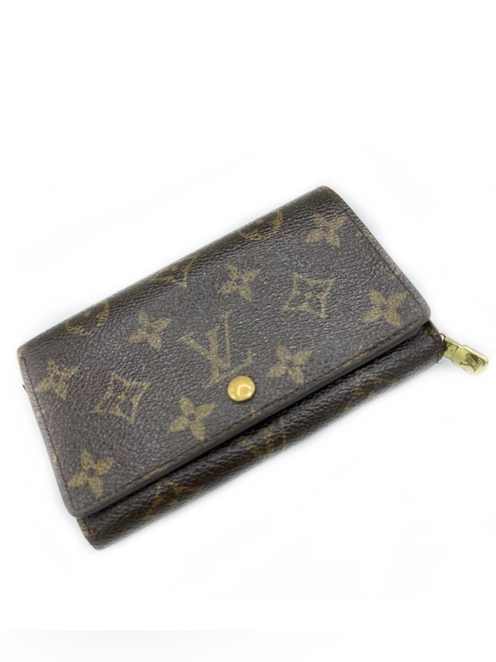 LOUIS VUITTON Monogram Trésor Wallet Made in France Vintage 2001, Authentic